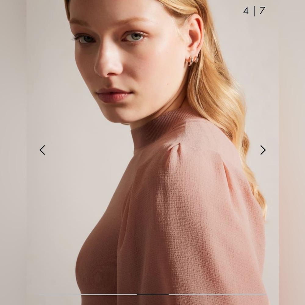 NWT Ted Baker Brontei Dress Puff Sleeve - Picture 3 of 7